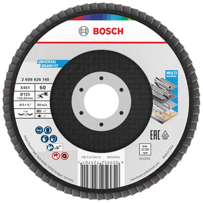Bosch X451 tarcza listkowa P60 125x22,23 mm do metalu i stali