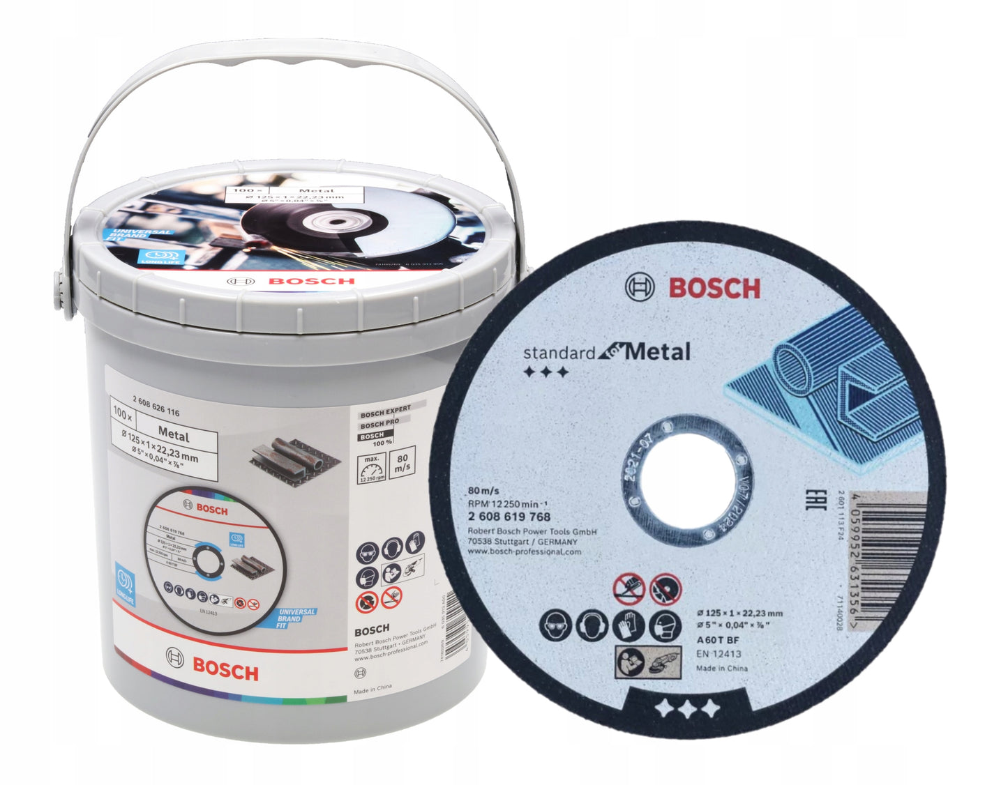 Bosch tarcza tnąca metal 125 mm 1,0mm 100 szt do szlifierki kątowej w zestawie