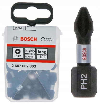 Bosch zestaw bitów PH2 25 mm Impact Control 25 el do montażu i prac z udarem