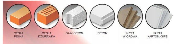 STARFIX kołki rozporowe 6 mm 40 mm 40 szt do betonu i cegły montaż