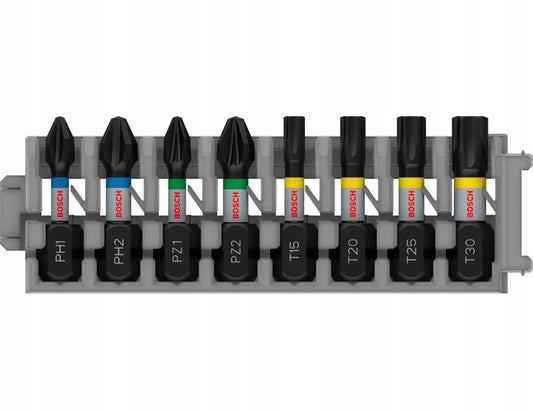 Bosch bity udarowe 25mm PH PZ TX komplet 8 szt do montażu i wkręcania