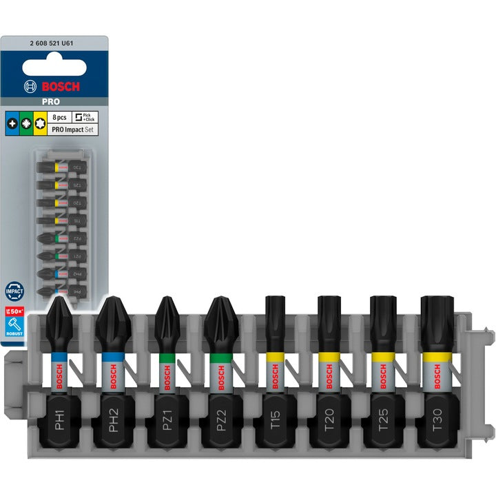 Bosch bity udarowe 25mm PH PZ TX komplet 8 szt do montażu i wkręcania